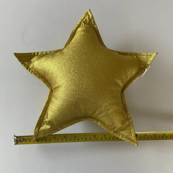 Star-Shaped Throw Pillow Gold Glitter Star Accent Pillow BRAND NEW Pillow Awards - Picture 6 of 7
